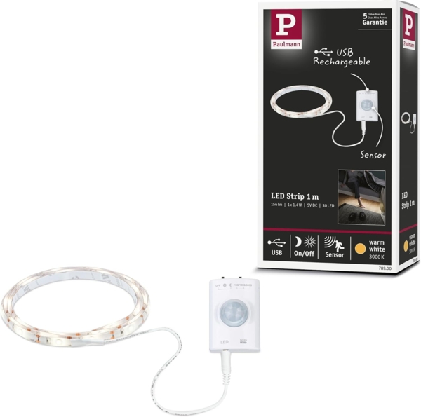 Paulmann 78900 LED Strip batteriebetrieben 1m 3000K