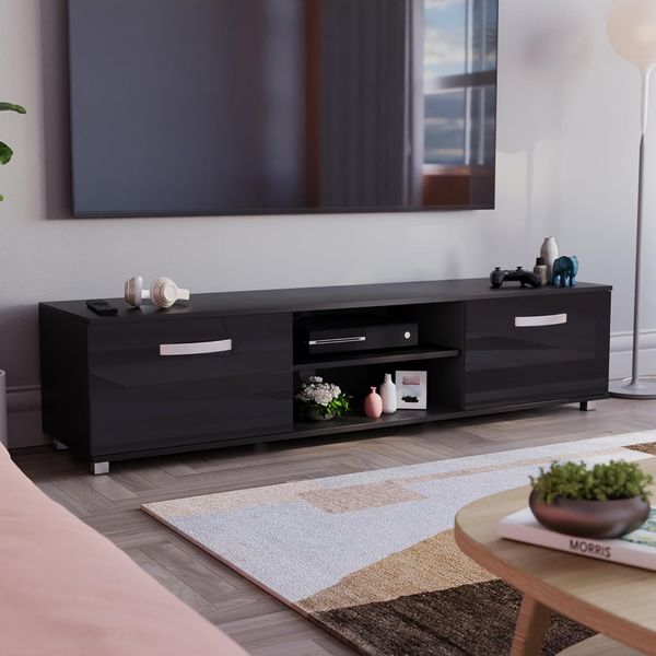 Vida Designs Kommoden & Sideboards, Span Holz und MDF, Schwarz, Standard