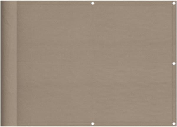 Balkon-Sichtschutz Taupe 75x700 cm 100 % Polyester-Oxford