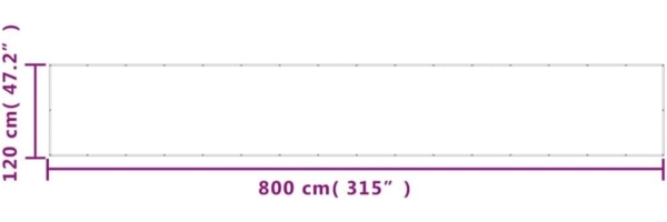 vidaXL Balkon-Sichtschutz Hellgrau 120x800 cm 100 % Polyester-Oxford 4000019 Bild 3