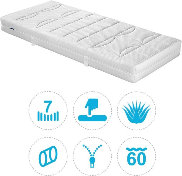 Malie Holiday 7-Zonen-Kaltschaummatratze 90x190 cm H2 Bild 5