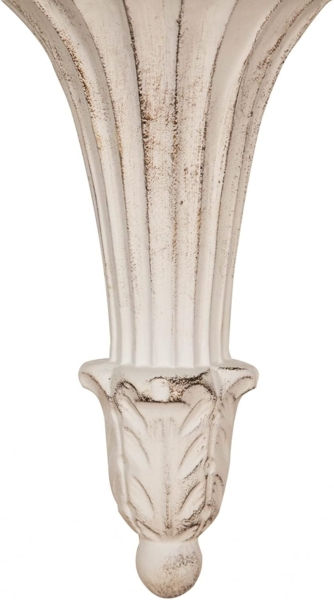 Biscottini Shabby Chic Wandregal 31 x 15 x 34 cm Made in Italy | Weißes Wandregal aus Holz | Shabby Chic Wandregale für Handwerk Bild 4