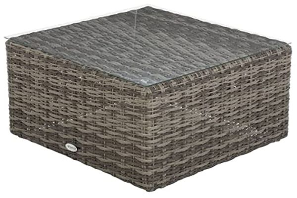 Hespéride - Quadratischer Garten-couchtischMooréa Terre d'ombre - 72 × 72 × 36 cm - Schatten