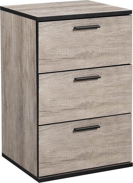 Yaheetech Nachttisch Nachtschrank mit 3 Schubladen Moderne Nachtkommode Schubladenschrank Beistelltisch für Boxspringbett, 35 x 40 x 60 cm