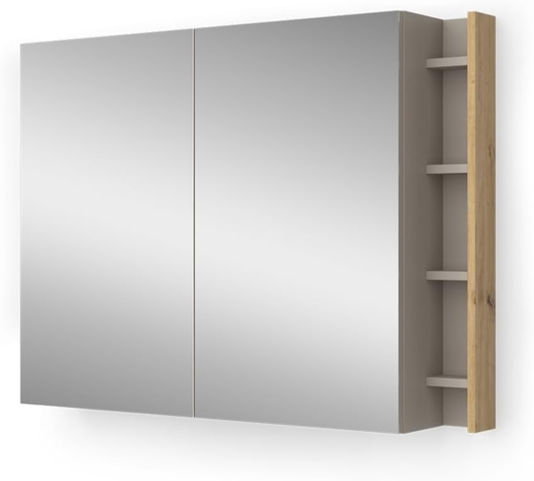 Badspiegelschrank Edelin Cashmere 100 x 75 cm mit Regalen Vicco Bild 1