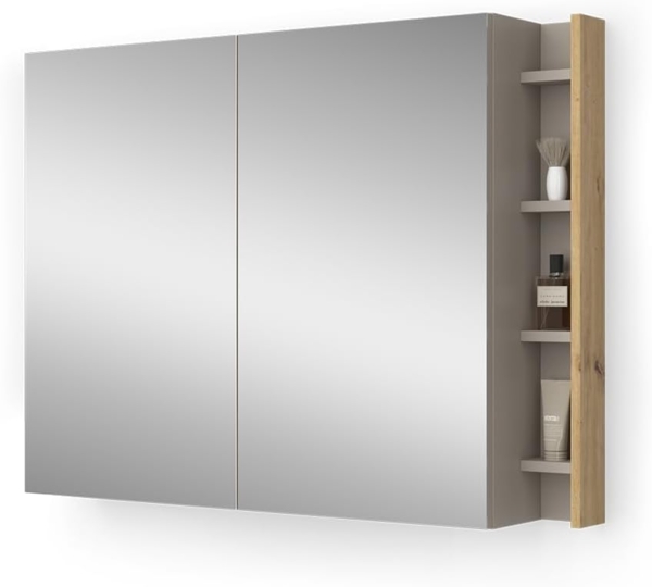 Badspiegelschrank Edelin Cashmere 100 x 75 cm mit Regalen Vicco Bild 6