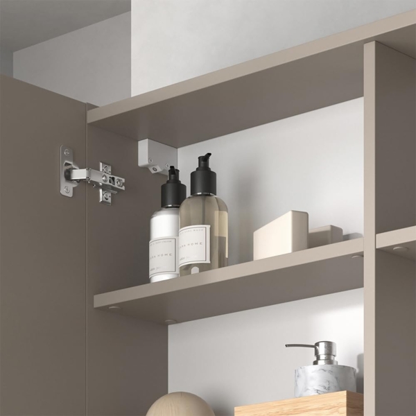 Badspiegelschrank Edelin Cashmere 100 x 75 cm mit Regalen Vicco Bild 4