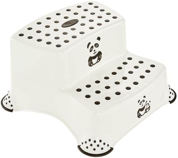 Keeeper Tritthocker zweistufig mit Anti-Rutsch-Funktion Panda Weiß
