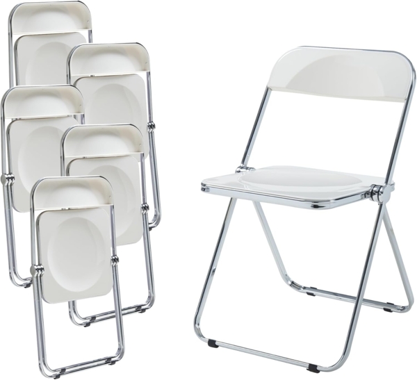 Klappstuhl Pornainen 6er Set Weiß [en. casa]