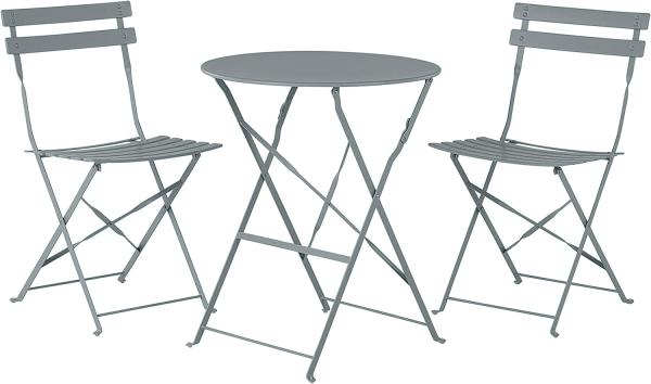 Bistro Set Metall Grau FIORI