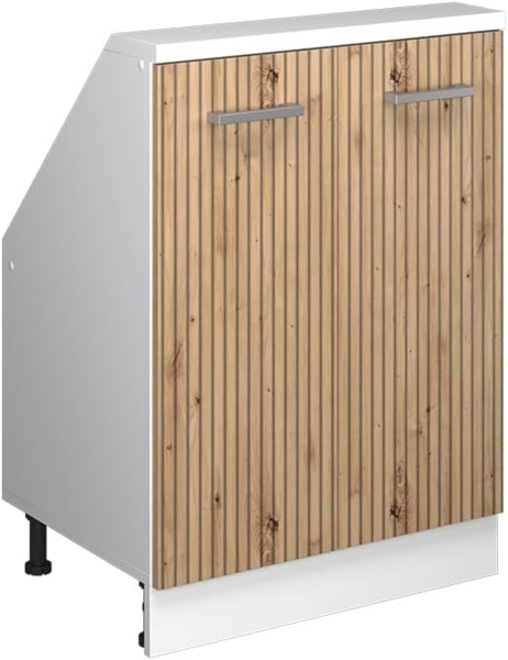 Dachschrägenschrank Rion Artisan Eiche/Weiß mit 2 Türen Vicco Bild 1