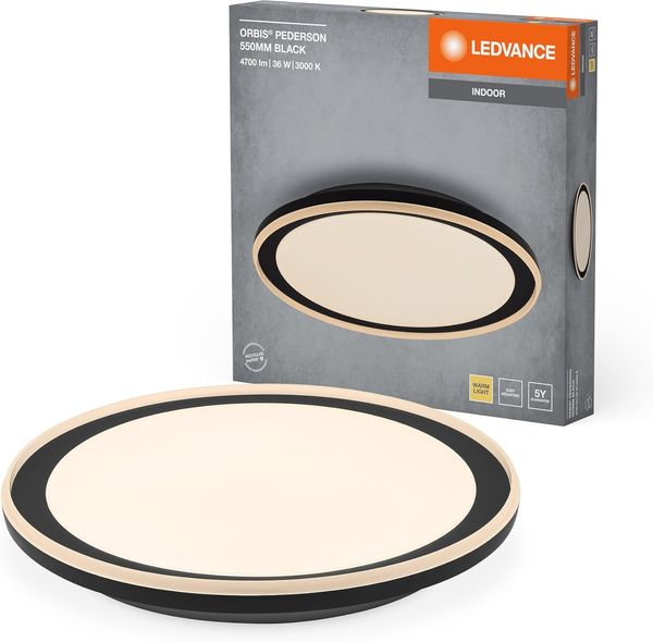 LEDVANCE Orbis Pederson 550 mm 36 W 830 Schwarz