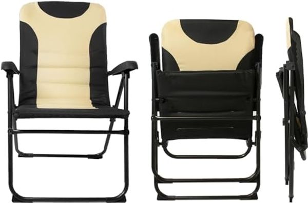 osoltus Alu Camping Klappsessel Hochlehner MPO Van schwarz / beige