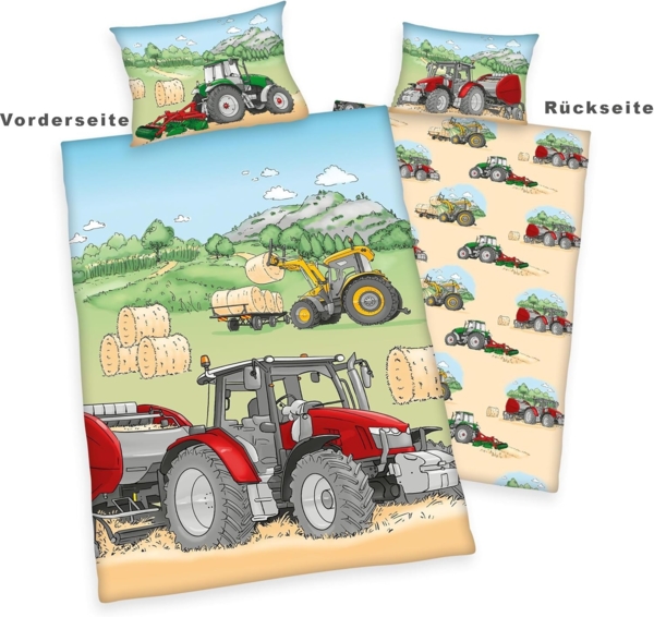 Baby Best Babybettwäsche Traktor, Flanell, 2 teilig, mit tollem Motiv Bild 2