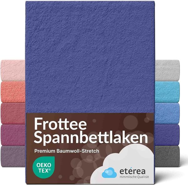 etérea Frottee Spannbettlaken 180x200 - 200x200 cm Marine