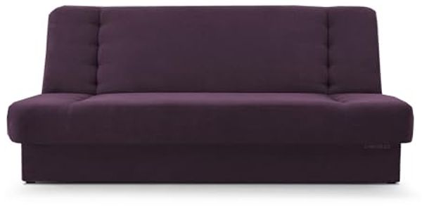 MOEBLO Schlafsofa Cyprus, Sofa Kippsofa Klappsofa Clic-Clack Couch für Wohnzimmer Federkern Sofagarnitur Polstersofa - 192x85x92 cm -, mit Bettkasten und Schlaffunktion