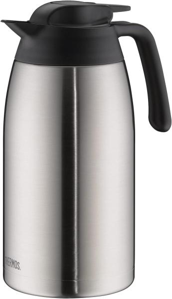 THERMOS Kaffeekanne THV, Thermoskanne Edelstahl 2L, Edelstahleinsatz, große Öffnung, spülmaschinenfest, 4026. 205. 200, Isolierkanne 12 Stunden heiß, ideal für Kaffee oder Teekanne, Kanne für 16 Tassen