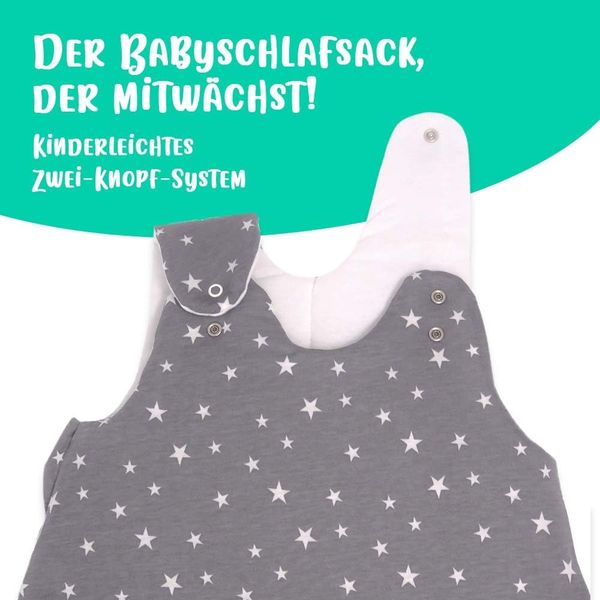 Babyschlafsack HONEY | mitwachsend & atmungsaktiv | ganzjahres Baby-Schlafsack | Stoffe ÖKO-TEX zertifiziert | vier verstellbaren Größen (Punkte-bunt, 50/56) Bild 5