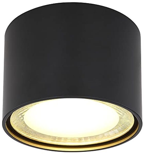 LED Deckenleuchte, ALU, Glas, schwarz, D 11,3 cm Bild 6