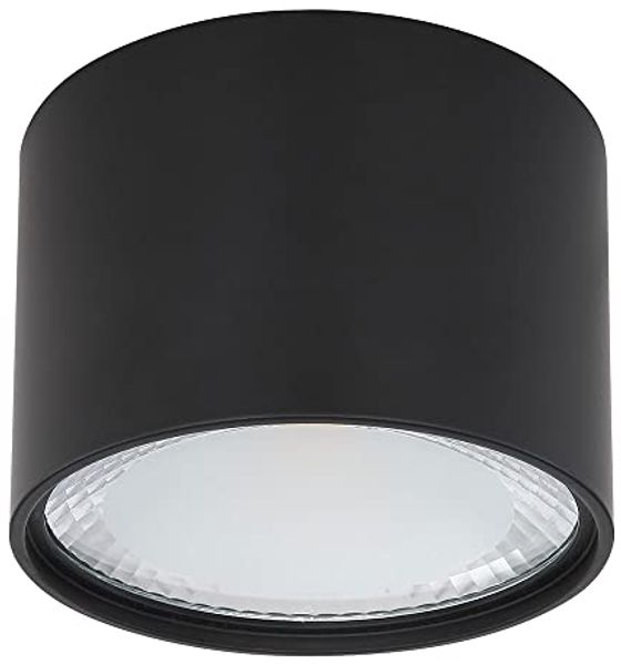 LED Deckenleuchte, ALU, Glas, schwarz, D 11,3 cm