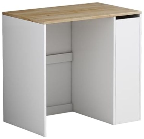 Waschmaschinenschrank Lavik Weiß 93.5 x 88.5 cm mit 3 Fächer Vicco