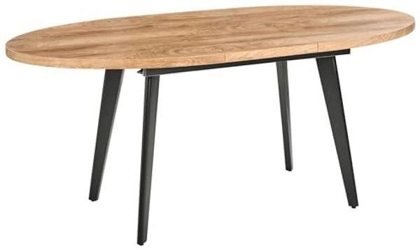 Ausziehbarer Esstisch DUTTON Braun 140 180 cm 90 cm