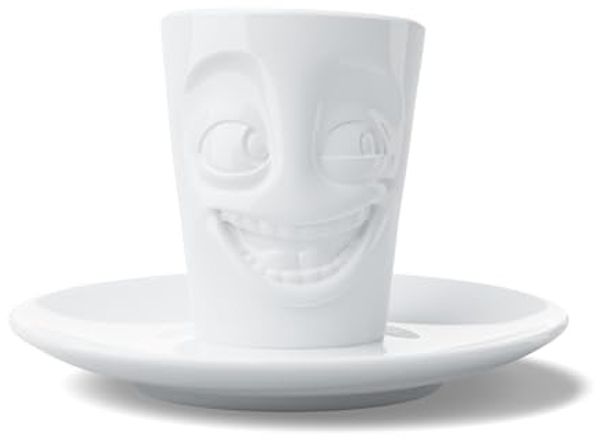FiftyEight Products Espresso-Mug 80 ml Witzig Weiß