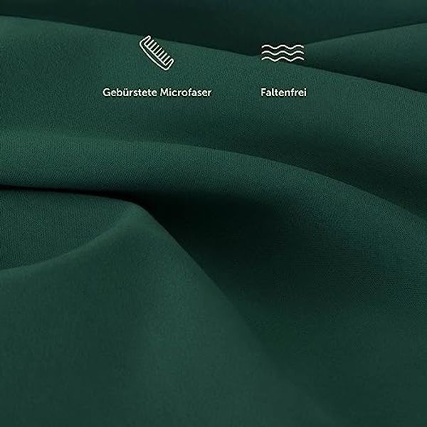 Blumtal® Spannbettlaken 120x200 cm - Bettlaken 120x200 aus Microfaser im 2er Set - Oekotex zertifiziertes Spannbetttuch 120x200 - Spannbettlaken 120x200 / Spannleintuch 120x200 - Bettlaken - Dunkelgrün Bild 4