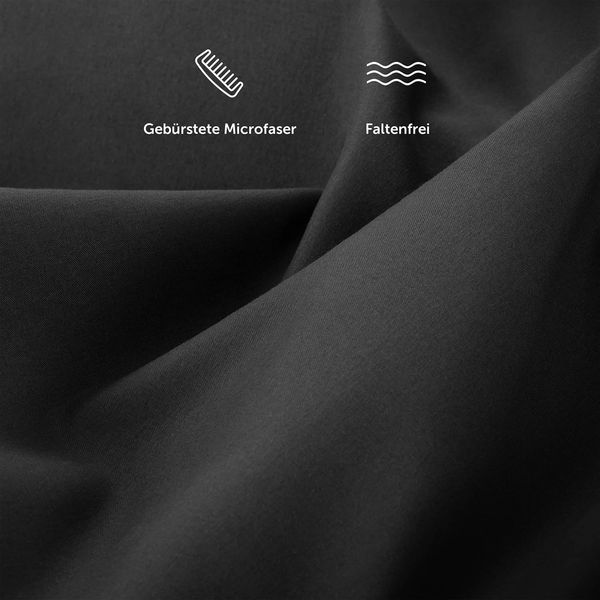 Blumtal® Spannbettlaken 120x200 cm - Bettlaken 120x200 aus Microfaser im 2er Set - Oekotex zertifiziertes Spannbetttuch 120x200 - Spannbettlaken 120x200 / Spannleintuch 120x200 - Bettlaken - Anthrazit Bild 4