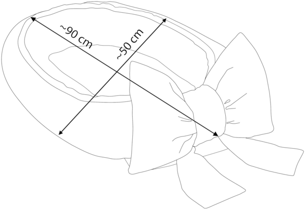 Kuschelnest Babynest Babynestchen Nestchen Reisebett Wickelauflage mit Schleife (Farbe: braun) Bild 4