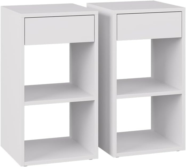 Nachttisch Dany Weiß 2er Set Vicco