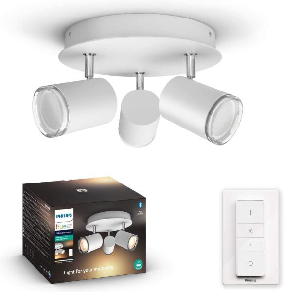 Philips Hue Adore Bathroom Ceiling Tripple Spotlight - White