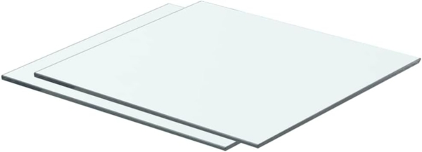vidaXL Regalböden 2 Stk. Glas Transparent 40x30 cm 3051556