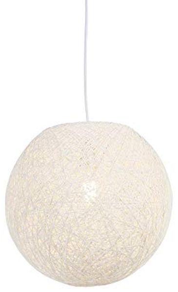 Qazqa Pendelleuchte Corda, ohne Leuchtmittel, Warmweiß, QAZQA Hängeleuchte, e27, Weiß, Papier, Modern