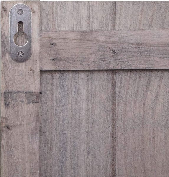 Wandgarderobe HWC-C89 Welcome, Garderobenpaneel Garderobe, Shabby-Look Vintage, 4 Haken 90x60 cm ~ braun, shabby Bild 4