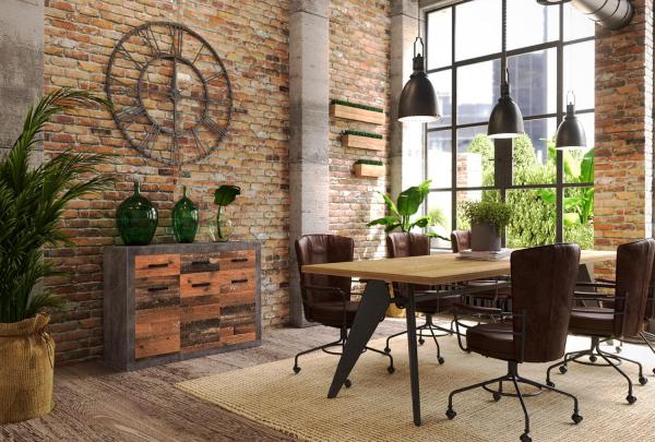 Kommode 'INDIANA 2', Beton grau old wood vintage Bild 2