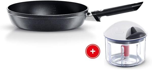 Fissler Bratpfanne Levital Comfort 28 cm Bundle mit Finecut Zerkleinerer, 159 120 02 100 0