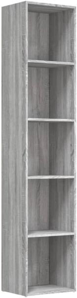 vidaXL Bücherregal Grau Sonoma 40 x 30 x 189 cm Holzwerkstoff 815436