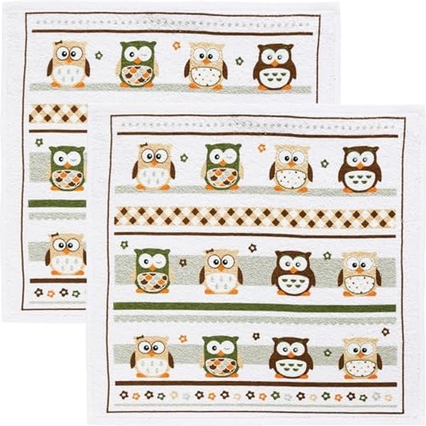 Kracht Geschirrtuch Frottier-Geschirrtuch 2er-Pack, Baumwolle Motiv