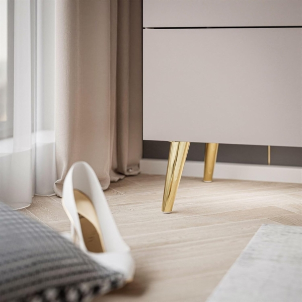 Lookway Nachttisch AURORA II KASCHMIR mit Beinen und LED-Beleuchtung (1x Nachttisch), Breite: 50 cm Bild 7