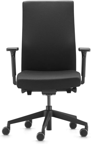 Bürodrehstuhl m.Synchr.-Techn. schwarz 410-520mm m.Lehnen Trgf. 110kg TREND OFFICE ""
