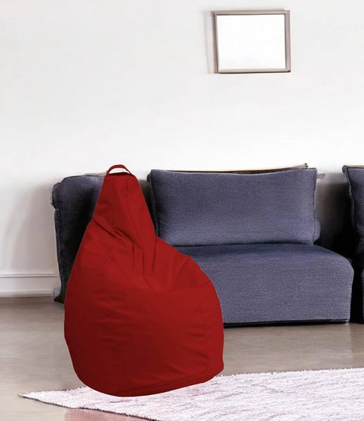 Talamo Italia - Pouf Abdog, Mehrzwecksessel, Sitzsack, Hockerhocker, Made in Italy, 90x90 h120 cm, Rot