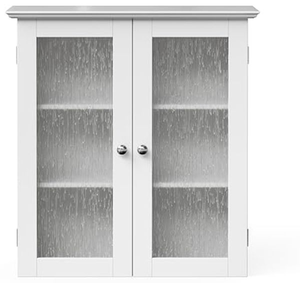 Teamson Home Badezimmer Connor Wandschrank Mit 2 Glastüren Weiß ELG-581
