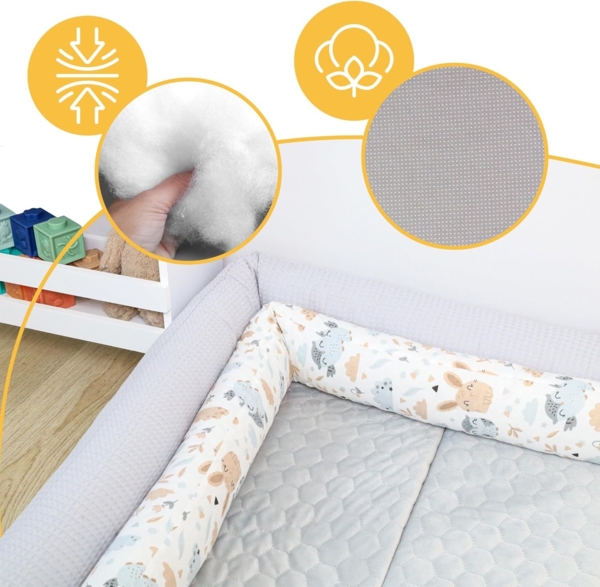 Totsy Baby Nestchenschlange XXL 400 cm Bettschlange Bettkissen Stillkissen Bettrolle Zierkissen Bild 4