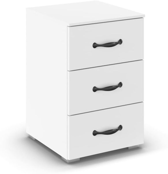 rauch Aditio Box, Nachttisch, 3 Schubladen, mit Softclose-Funktion, Farbe Weiß, BxHxT 40x61x42cm