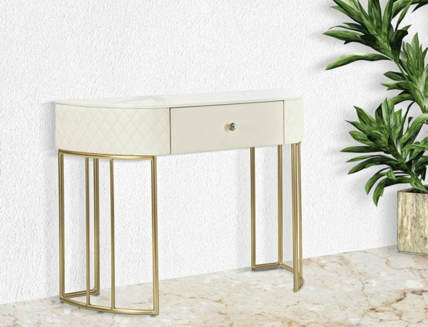 Dmora Konsole Tapajos 100 x 40 x 75 cm Weiß, Tragkraft 20 kg