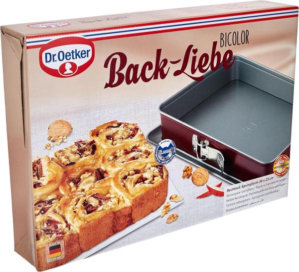 Springform Rechteck Backform Kuchenform 38x25x7cm Bicolor 1693 Dr. Oetker Bild 6