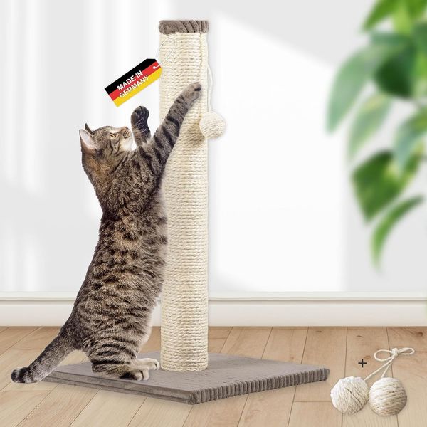Rohrschneider Kratzbaum Kratzsäule L mit Spielkugel Kratzstamm mit Cordüberzug 2 Größen