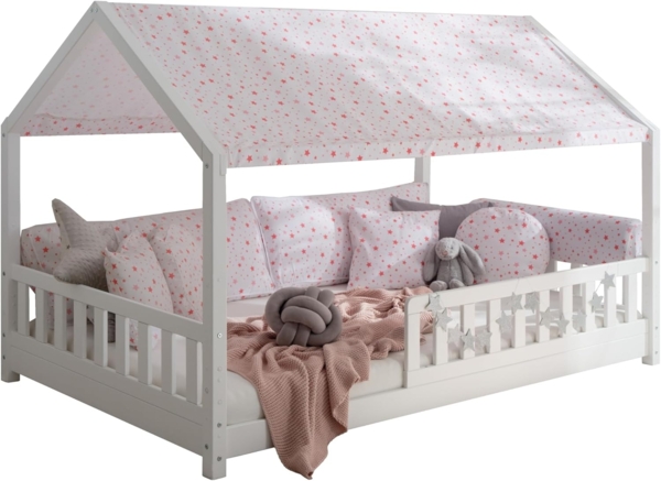 Dachvorhang mit Motiv für Hausbett "Kay" 120x200 cm