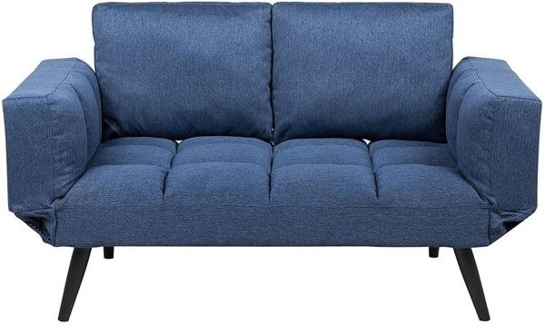 Schlafsofa 2-Sitzer Polsterbezug marineblau BREKKE